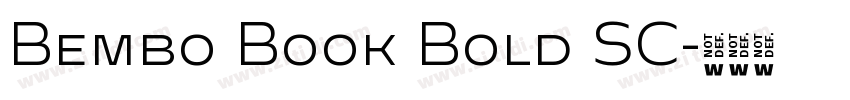 Bembo Book Bold SC字体转换